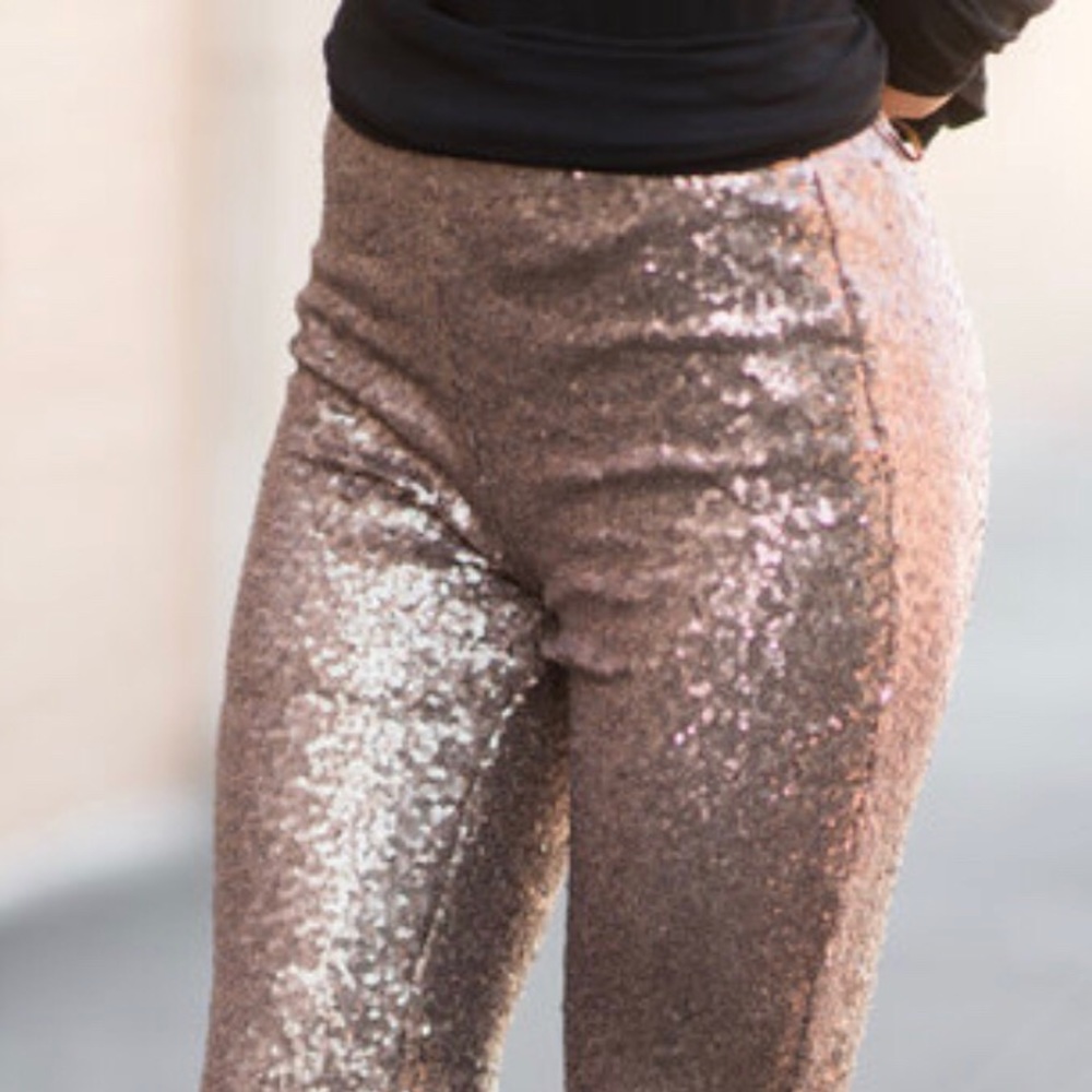 SEQUIN LEGGINGS BRONZE. Brand New